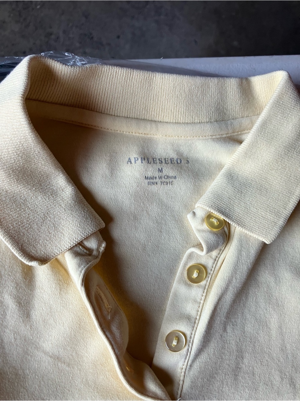 Appleseed's Men’s Pale Yellow Polo Shirt - Classic Collared Tee